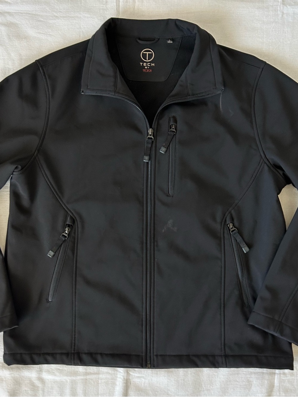 Tech by Tumi | Warm Black Unisex Collared Jacket with Front Zippers size Large